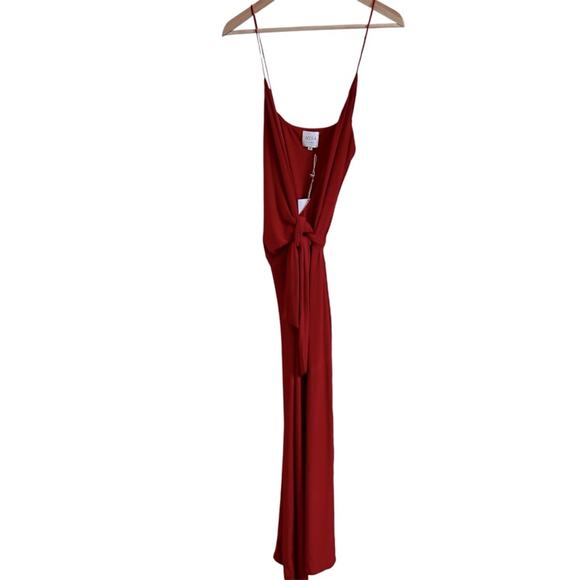 MISA Los Angeles women’s hi Lo dress medium NWT red - Picture 2 of 12